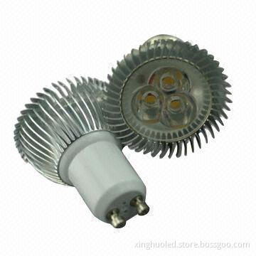 3W GU10 LED spotlight, 85-265V, Bridgelux High-power LEDs, High Lumen, 110-120lm/W,High-power Factor